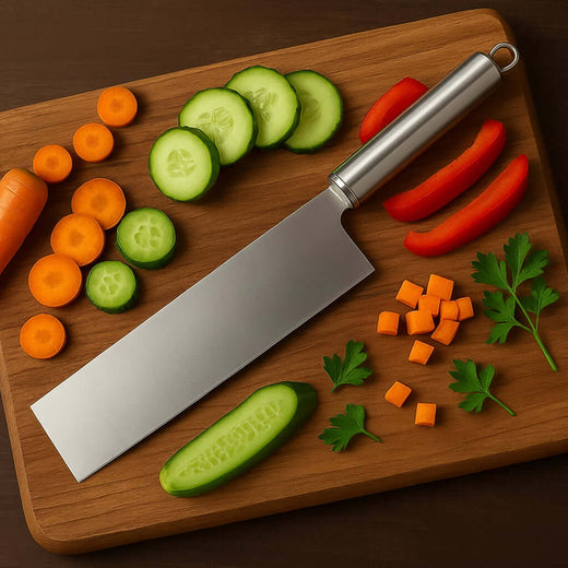 Stainless Steel Vegetable Cleaver Knife - Ultra-Sharp Multipurpose Kitchen Chopper