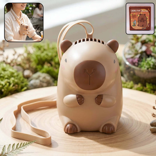 Cute Bear Mini Fan with Neck Strap (1 Pc)