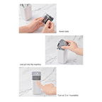 Steps for using Star Projector Night Light Humidifier (300ml) to select slides and turn it on.