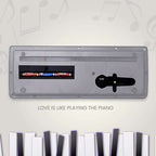 Kids piano keyboard microphone with attached microphone for music and singing fun.