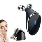 Microcurrent Face Massager Roller device with dual rollers for facial and body treatment.