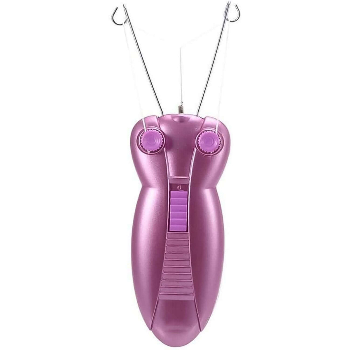 Electric facial hair remover for women - cotton thread epilator machine in pink design.