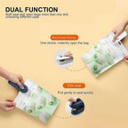 Dual function of mini bag sealer and cutter showcasing sealing and opening bags effortlessly.