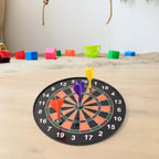 Magnetic Dartboard Game Set with 3 Darts featuring colorful darts on a classic board in a playful setting.