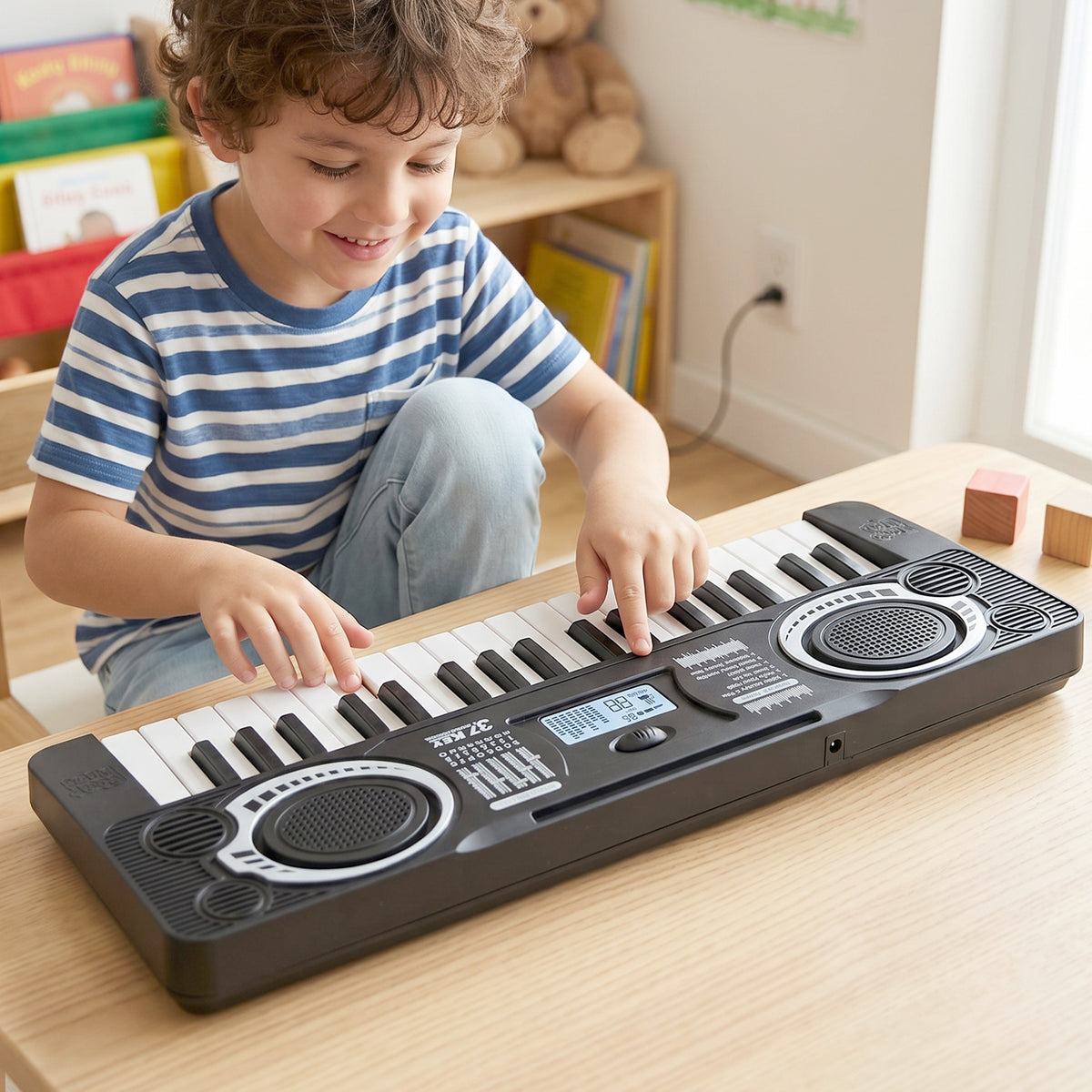 Electronic Musical Keyboard Toy For Kids With Multiple Sounds Mini Piano (1 Pc)