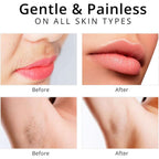 Before and after results using the 2-in-1 eyebrow razor and painless hair shaver on various skin types.