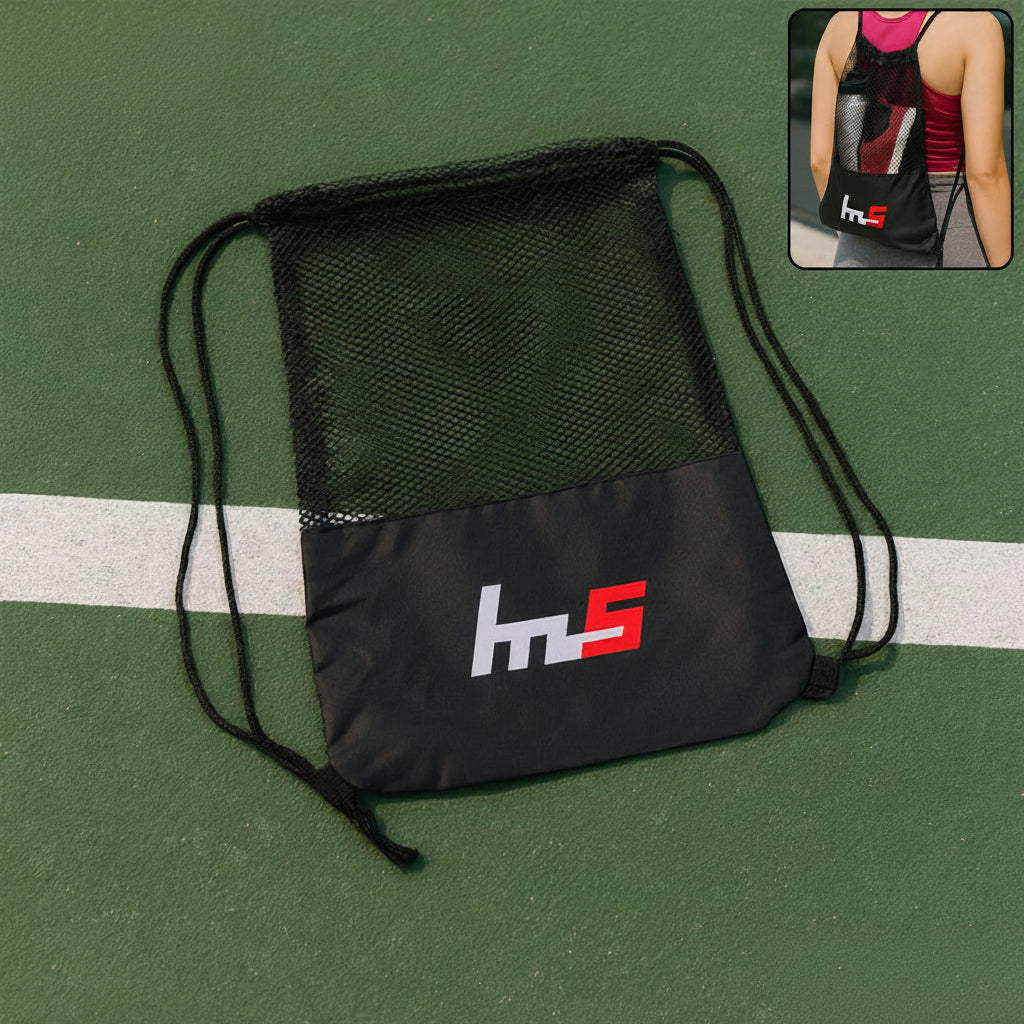 Mesh Drawstring Gym Sack  Breathable Sports Backpack (1 Pc)