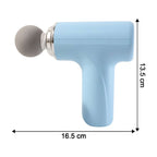 Electric Massage Gun with Interchangeable Heads in light blue color, featuring a round massage head for targeted relief.
