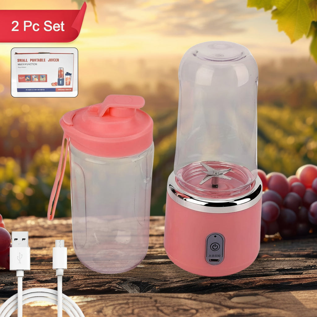 Portable Small Juicer Blender With Water Bottle  Cup (2 Pc Set)