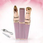 2-in-1 eyebrow razor and painless hair shaver with built-in LED light and rechargeable design.