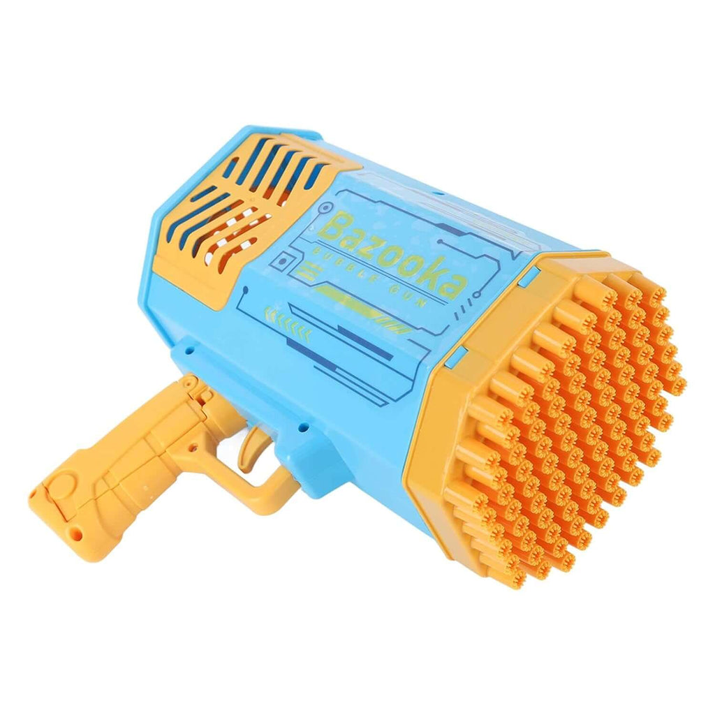 69-Hole Rechargeable Bubble Gun for Kids, powerful and colorful design, creates thick clouds of bubbles.