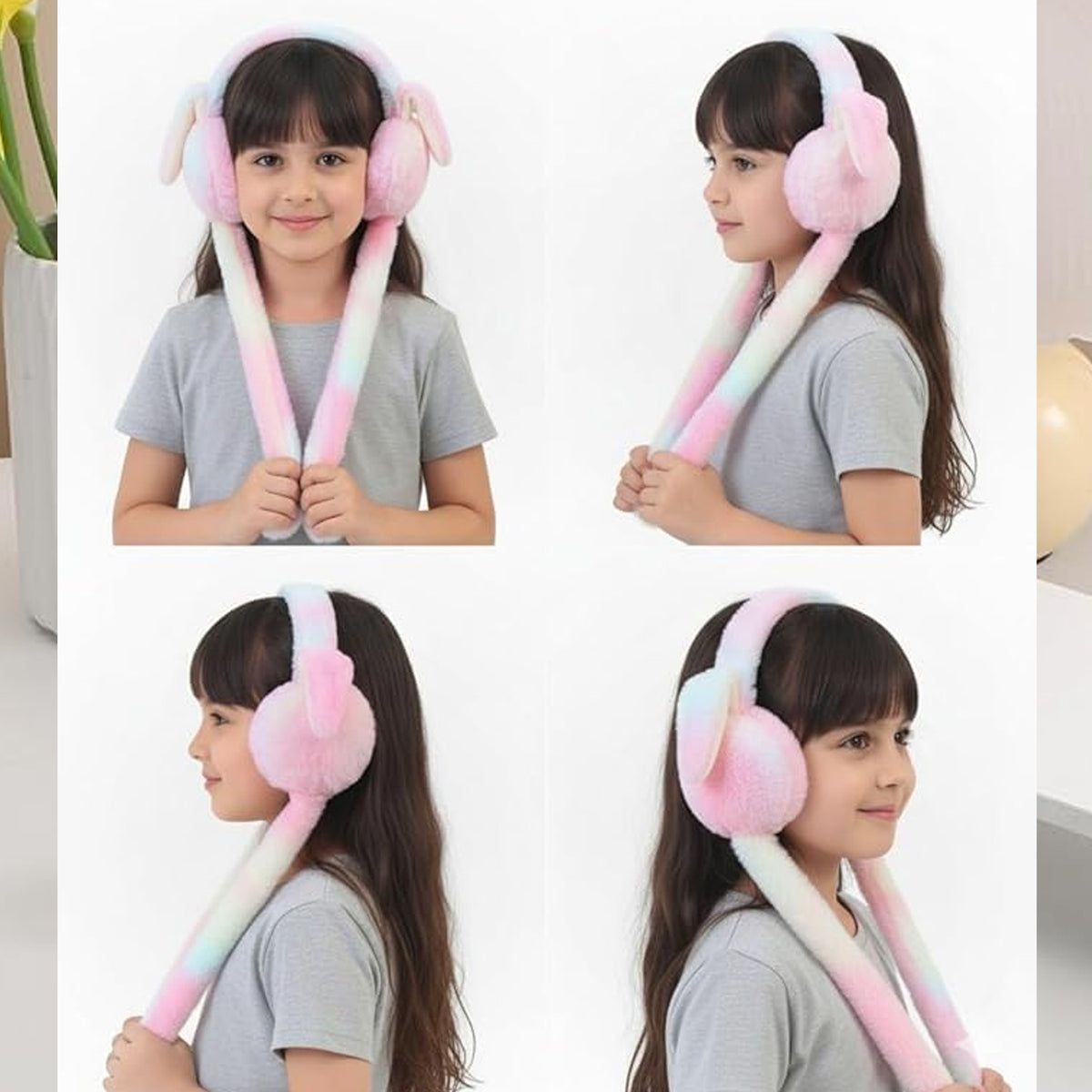 Soft Plush Winter Earmuffs For Kids (1 Pc)